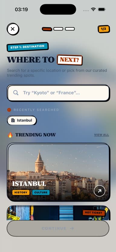 RouteAI Destination Picker
